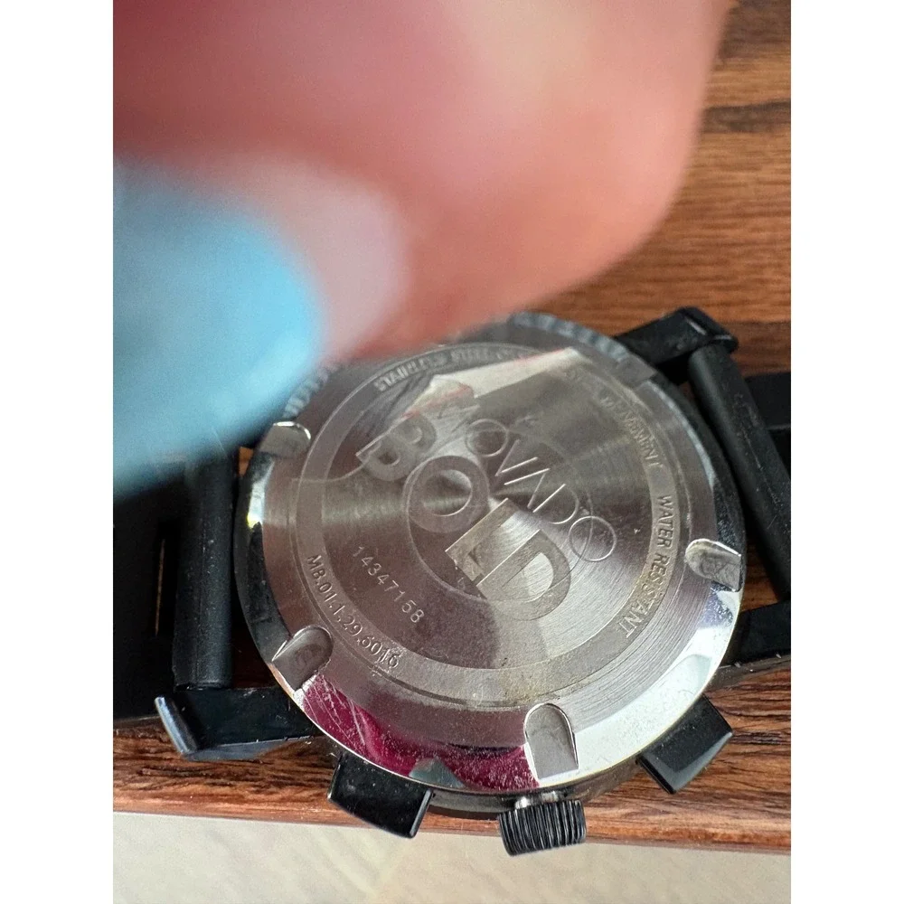 Movado Bold Chronograph Black Dial Mens Watch MB.01.1.29.6016 48mm